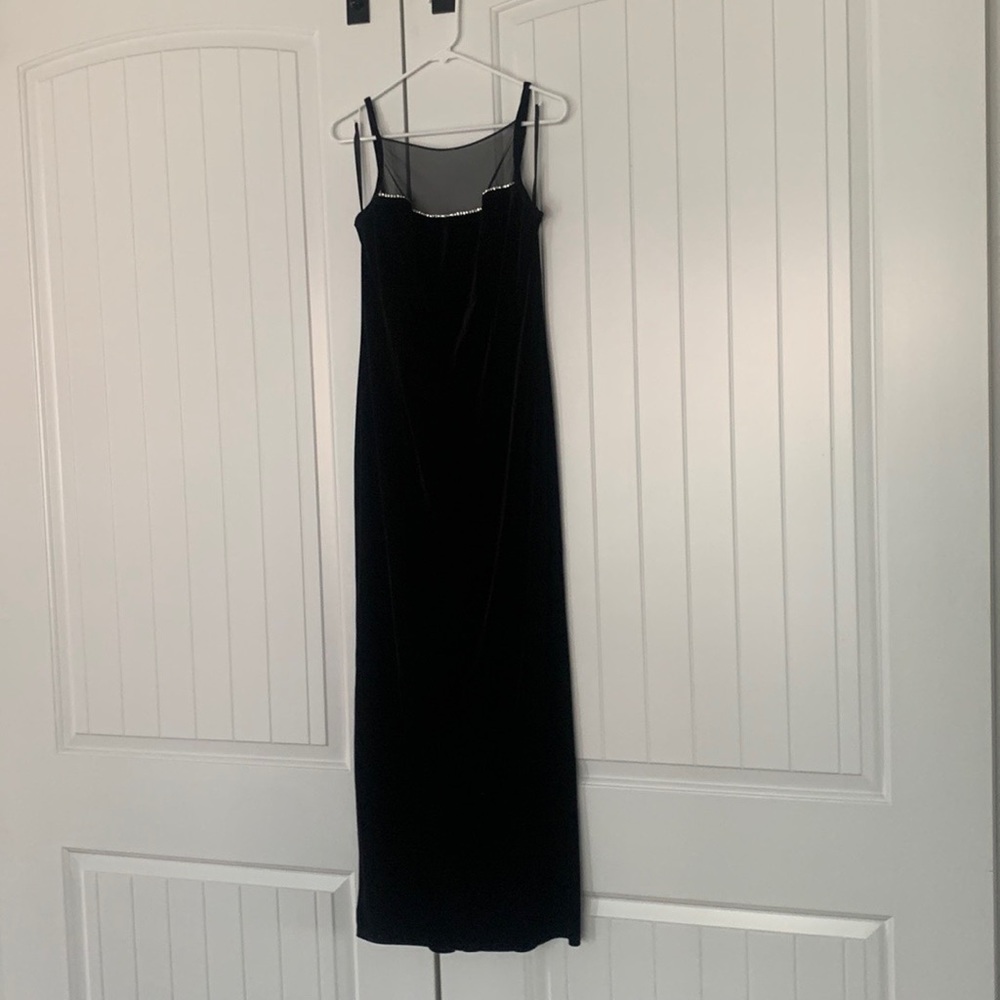 Scott McClintock formal black velvet and mesh gown/dress, size 10